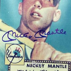 Carte Mickey Mantle Autographiée, 1952 Topps Rookie Autographiée, Photo 8x10 Photo: Psa, Adn Coa