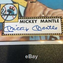 Carte Mickey Mantle Autographiée 1952 Topps Rookie Signée Autographiée 8x10 Adn Photo Psa