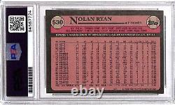 Carte de baseball autographiée Nolan Ryan 1989 Topps #530 PSA/DNA