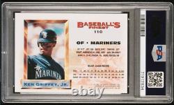 Carte de baseball signée 1993 Topps Finest KEN GRIFFEY, JR 110 PSA/DNA Grade 10