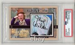 Carte de collection Willy Wonka signée et autographiée par Gene Wilder, certifiée PSA DNA et encadrée.