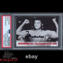 Carte de collection signée par Muhammad Ali, certifiée PSA DNA, encapsulée, avec autographe de boxe C2525