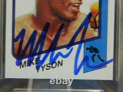 Carte de réimpression autographiée signée par Mike Tyson en 1986, authentifiée par PSA/DNA.