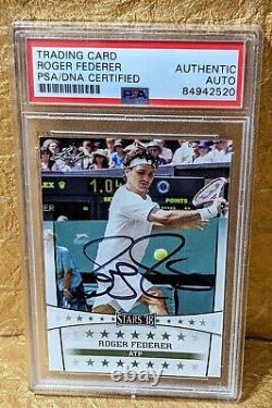 Carte signée autographiée Roger Federer, champion de Wimbledon, PSA/DNA