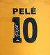 Cbd Brésil Pelé Autographié Jaune Copa Mundo Short Sleeve Jersey Psa/dna 100330