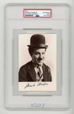 Charlie Chaplin Signé Autographied Signature Photo Psa Adn Encapsulé
