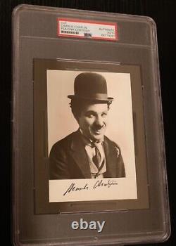Charlie Chaplin Signé Autographied Signature Photo Psa Adn Encapsulé