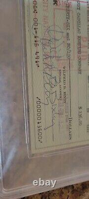 Chèque signé autographié par Bill Bixby Psa/Dna Hulk Dr David Banner
