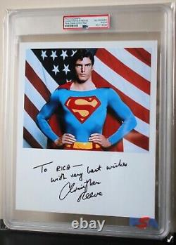 Christopher Reeve signé autographié Superman USA Clark Kent PSA DNA Encased	<br/>	
<br/> Translated to French: Christopher Reeve Signé Autographié Superman USA Clark Kent PSA DNA Encastré