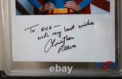 Christopher Reeve signé autographié Superman USA Clark Kent PSA DNA Encased
<br/> <br/>Translated to French: Christopher Reeve Signé Autographié Superman USA Clark Kent PSA DNA Encastré