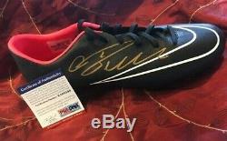 Cristiano Ronaldo Signé Autographié Nike Football Taquet Chaussures Psa / Adn