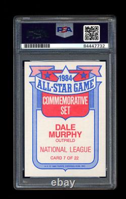 Dale Murphy Signé 1985 Topps Glossy All Stars Psa/dna Autographied Braves