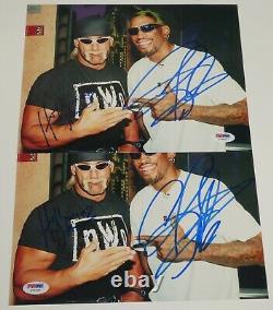 Dennis Rodman Hulk Hogan Signé Nwo 8x10 Photo Psa/adn Coa Wwe Wcw Photo Auto