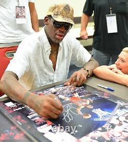 Dennis Rodman Signé 16x20 Photo Psa/adn Nba Bulls Basketball Photo Autographe