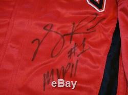 Derrick Rose # 1 Mvp Psa / Adn Signé Bulls Adidas Chicago Warm Up Costume Autograph