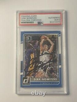 Dirk Nowitzki Autographié 2016 Donruss Basketball Card Psa Adn Mavericks Kobe