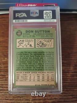 Don Sutton Autographié 1967 Topps Signé Carte De Baseball #445 Dodgers Psa/adn