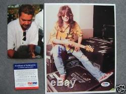Eddie Van Halen Rare! Photo Dédicacée Autographiée 8x10 Photo Psa / Dna Proof