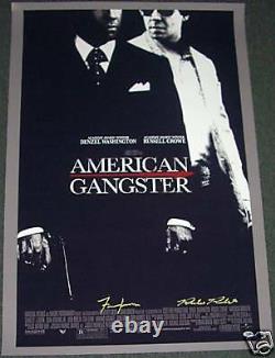 Frank Lucas & Richie Roberts A Signé American Gangster 27x41 Affiche De Cinéma Psa/adn