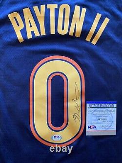 Gary Payton II Autographié/signé Golden State Warriors Jersey Psa/dna Certifié