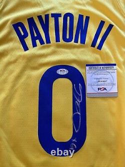 Gary Payton II Autographié/signé Golden State Warriors Jersey Yg Psa/dna Cert