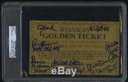 Gene Wilder Signé Willy Wonka Billet D'or Psa Adn Denise Nickerson Rare
