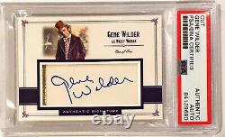 Gene Wilder Wonka Willy Chocolaterie Signé Sur Mesure Auto Card 1/1 Psa / Adn