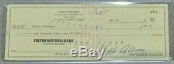 Hank Aaron Autosigné Autographié 1977 Braves Banque Psa Vérifier / Adn Slab 1657 Rare