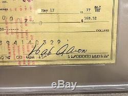 Hank Aaron Autosigné Autographié 1977 Braves Banque Psa Vérifier / Adn Slab 1657 Rare