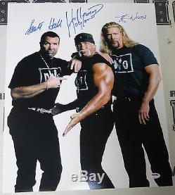 Hulk Hogan Kevin Nash Scott Hall Signé Nwo 16x20 Photo Psa / Dna Wwe Wcw Image