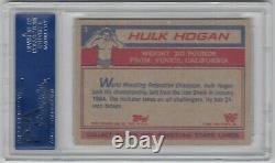 Hulk Hogan Signé 1985 Topps Rookie Card #1 Avec Hof Inscription Psa/dna Gem Mt 10