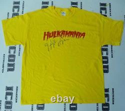 Hulk Hogan Signé Wwe Hulkamania T-shirt Psa/adn Coa Autographe Wrestlemania Wwf