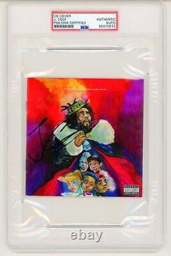 J. Cole a signé la couverture de l'album CD KOD avec certification PSA DNA encadrée