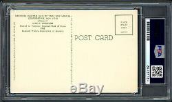 Jackie Robinson Autographié Signé Hof Plaque Postcard Dodgers Psa / Adn 84187784
