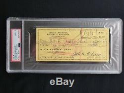 Jackie Robinson Psa / Adn Graded 9 Mint Signé Chèque Certifié Autograph Authentique