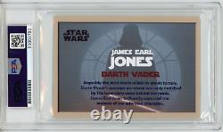 James Earl Jones (Darth Vader) a signé une carte Star Wars autographiée certifiée PSA DNA.
