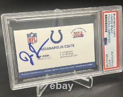 James Jim Irsay carte de visite autographiée et signée, authentifiée par PSA/DNA, Colts.