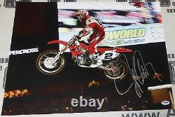 Jeremy Mcgrath Signé 16x20 Photo Psa/adn Cao Motocross Supercross #2 Autographe
