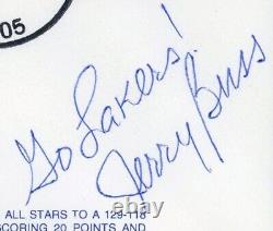 Jerry Buss A Signé Go Lakers! 1996 Nba All-star Game Autographié Dna Psa