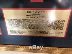 Jfk John F. Sanguinolente Cuir Adn Kennedy-dallas Limo + Photo Autographiée-psa