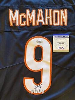 Jim Mcmahon Autographié/signé Chicago Bears NFL Jersey Psa/dna Authentification