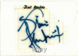 Jimi Hendrix Signature Authentique Autographié 4x6 Cut Signature Psa / Dna # H56070