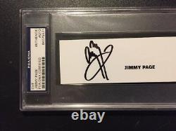 Jimmy Page Signé Cut Psa/dna Autographié Led Zeppelin Signé Rare