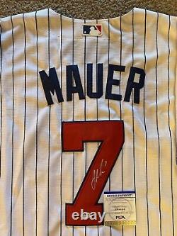 Joe Mauer Autographié/signé Minnesota Twins Mlb Jersey Psa/dna Authentifié