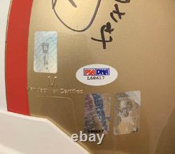 Joe Montana Steve Young Jerry Rice Signé 49ers F/s Helmet Psa/dna Autographié