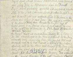 John Adams Psa/adn Slab Document Autographe Manuscrit Signé