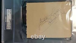 John Wayne Vintage Autographe Cut Avec Psa / Adn Lettre D'authenticité