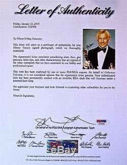 Johnny Carson Autographe A La Main Signé 8x10 Photo Psa / Adn Certifié Loa