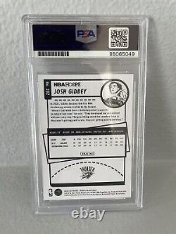 Josh Giddey a signé Auto 2021-22 Panini NBA Hoops Rookie Card #202 Psa/Dna Slab