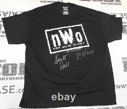 Kevin Nash & Scott Hall A Signé Nwo Shirt Psa/adn Coa Wwe Wcw Wrestling Autograph